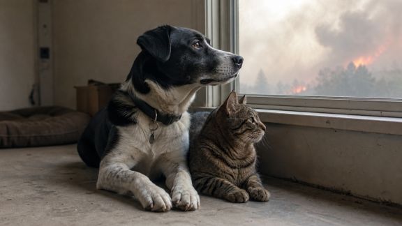 Incendies et catastrophes naturelles : quelles mesures pour protéger les animaux de compagnie ?