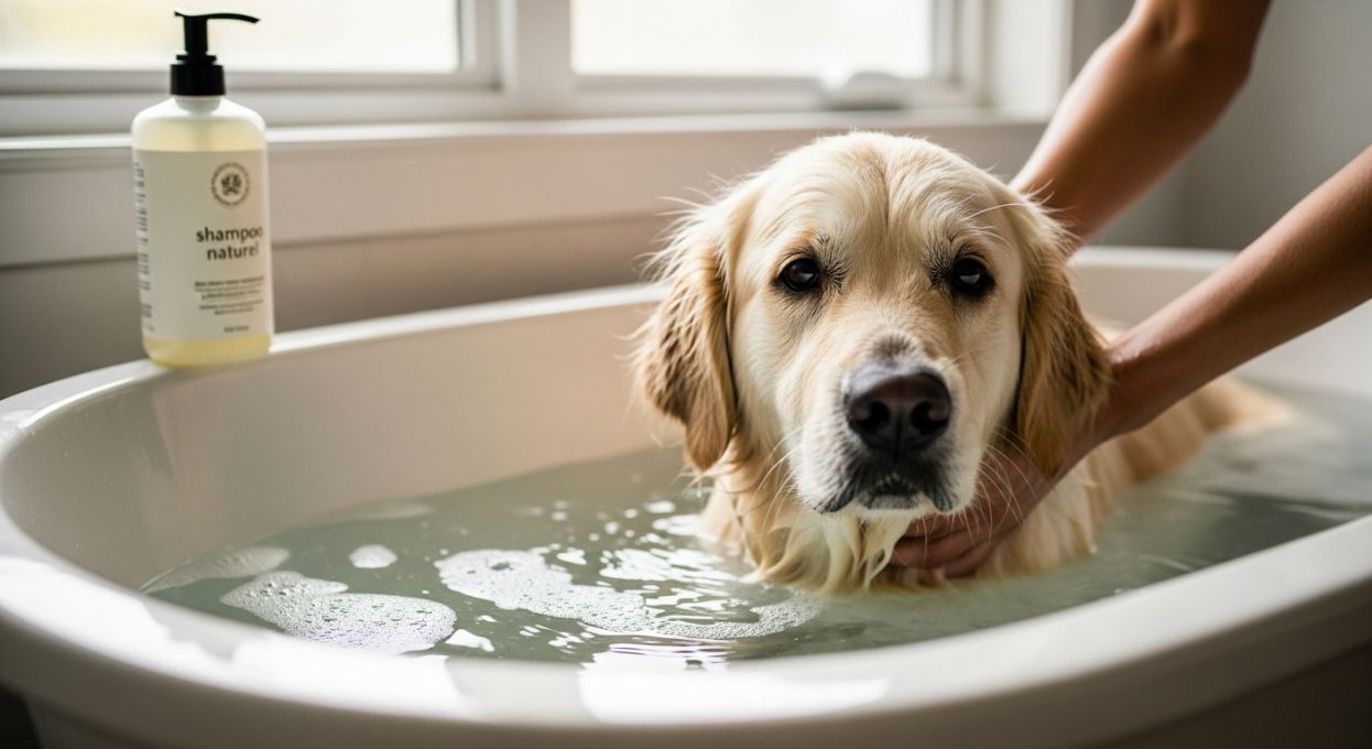 Test d’un shampooing naturel pour animaux sensibles : douceur et résultats après plusieurs utilisations