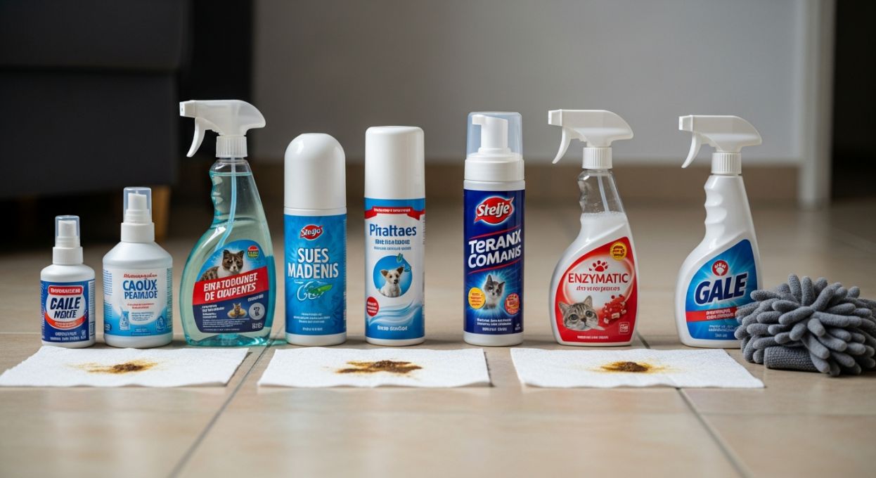 Comparatif des sprays et produits nettoyants pour accidents d’animaux : efficacité testée