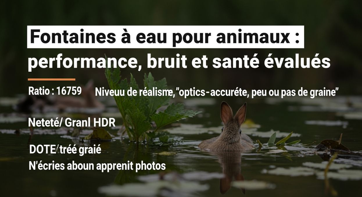 Fontaines à eau pour animaux : performance, bruit et santé évalués