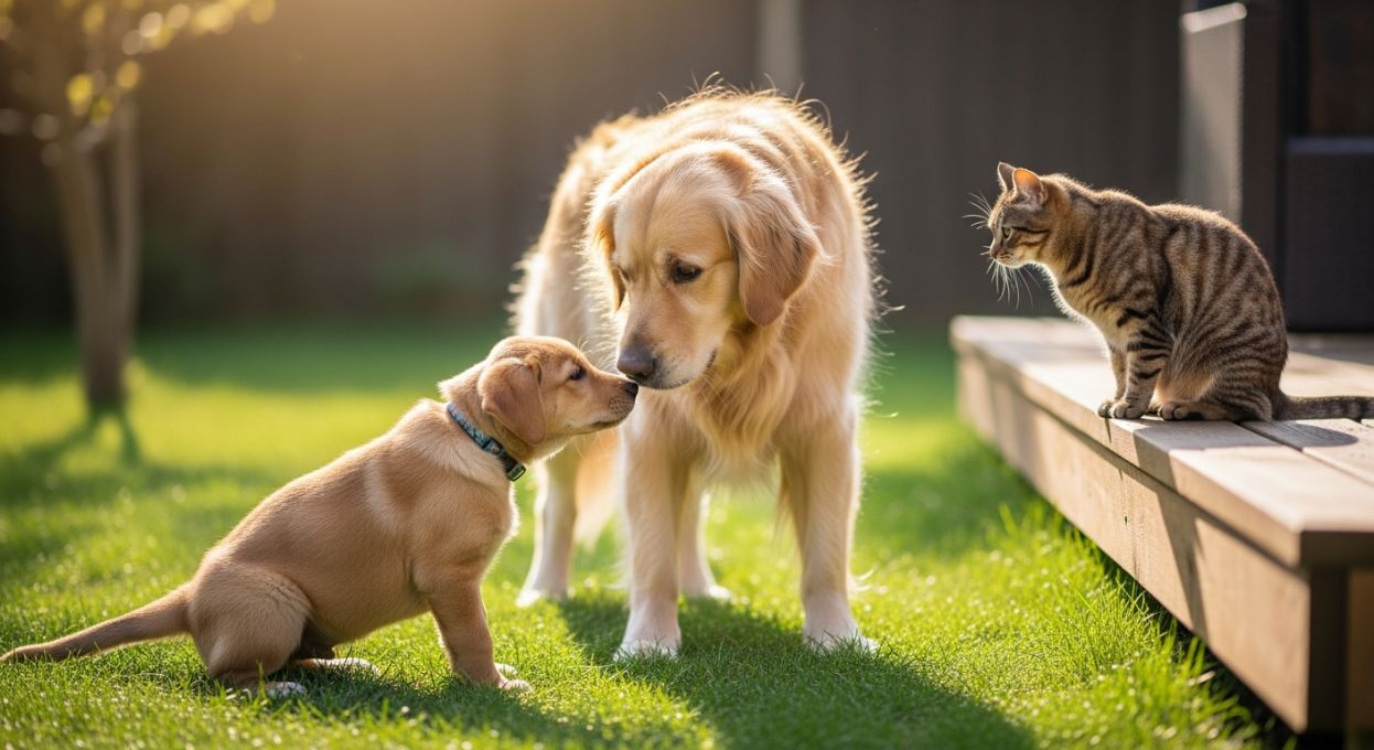 Premiers gestes pour socialiser un chiot avec d’autres animaux