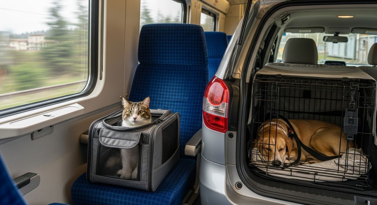 Comment transporter son animal en toute sécurité en voiture ou en train