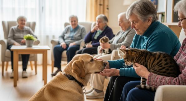 Lancer un projet de visites en maison de retraite avec des animaux du quartier
