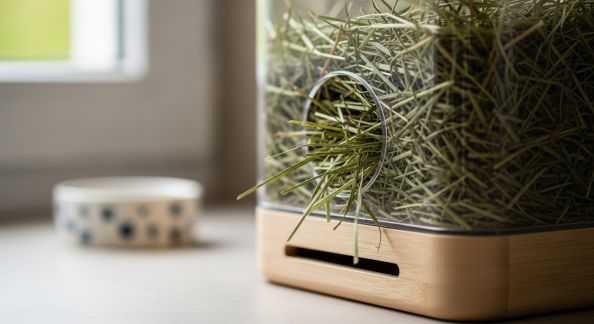 Test de distributeurs automatiques de foin pour lapins : praticité et conservation