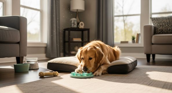 Occuper intelligemment un chien seul pendant la journée de travail